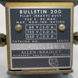 Allen Bradley via TCS 200G201Z24 Ser. A NSNP 200 G201Z24