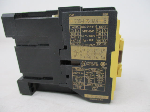 Allen Bradley via TCS 700F220A4 Ser. B NSNP 700 F220A4