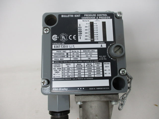 Allen Bradley via TCS 836TT351JX19 Ser. A NSNP 836T T351JX19