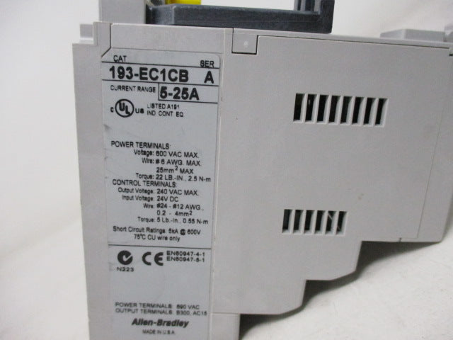 Allen Bradley via TCS 193EC1CB Ser. A NSNP 193 EC1CB