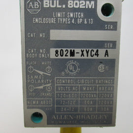 Allen Bradley via TCS 802MXYC4 Ser. A NSNP 802M XYC4