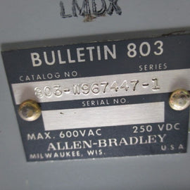 Allen Bradley via TCS 803W9674471 Ser. 1 NSNP 803 W9674471