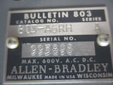 Allen Bradley via TCS 803A6RH NSNP  803 A6RH