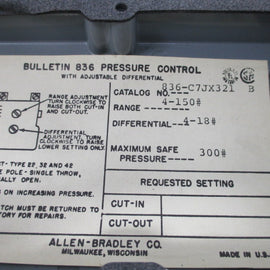 Allen Bradley 836C7JX321 Ser. B NSNP 836 C7JX321