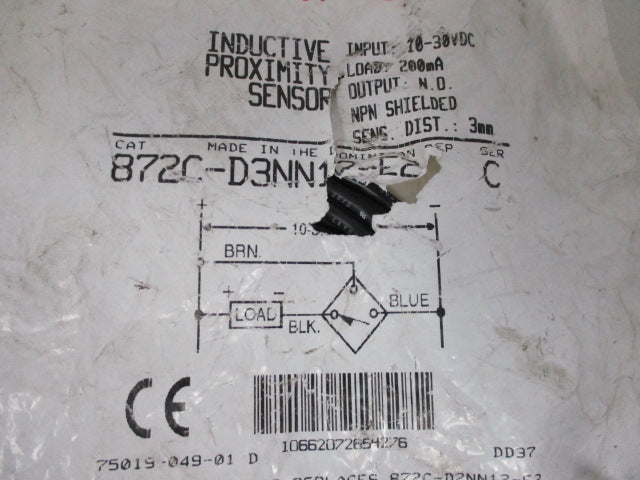 Allen Bradley via TCS 872CD3NN12E2 Ser. C NSNP 872C D3NN12 E2