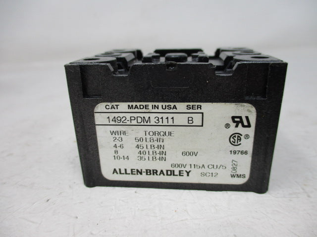 Allen Bradley via TCS 1492PDM3111 Ser. B NSNP 1492 PDM 3111