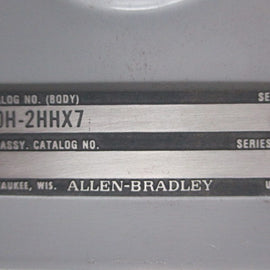 Allen Bradley via TCS 800H2HHX7 Ser. X NSNP  800H 2HHX7