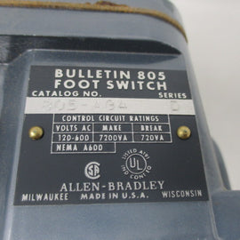 Allen Bradley via TCS 805AG4 Ser. D NSNP  805 AG4