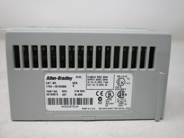 Allen Bradley via TCS 1794IB10XOB6 Ser. A NSNP 1794 IB10XOB6