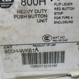 Allen Bradley via TCS 800HWK61A Ser. D NSNP 800H WK61A