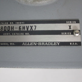 Allen Bradley via TCS 800H6HVX7 Ser. X NSNP 800H 6HVX7