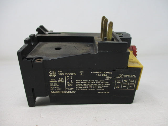 Allen Bradley via TCS 193BSC20 Ser. A NSNP 193 BSC20