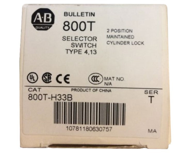 Allen Bradley via TCS 800TH33B Ser. T NSFP (WH) 800T H33B