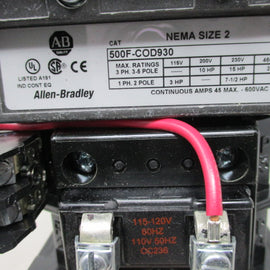 Allen Bradley via TCS 500FCOD930 Ser. C NSNP  500F COD 930