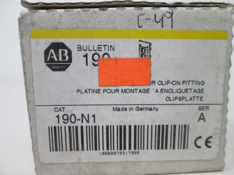 Allen Bradley via TCS 190N1 Ser. A NSFP (BK/YL) 190 N1