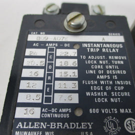 Allen Bradley via TCS 809A07E Ser. A NSNP 809 A07E