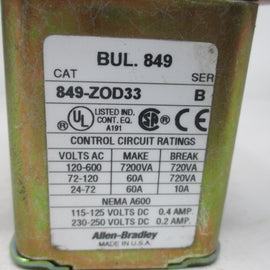 Allen Bradley via TCS 849ZOD33 Ser. B NSNP 849 ZOD33