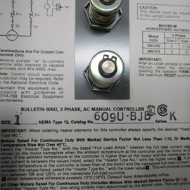 Allen Bradley via TCS 609UBJB Ser. K NSNP  609U BJB