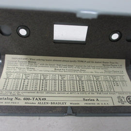 Allen Bradley via TCS 600TAX49 Ser. A NSNP 600 TAX49
