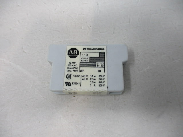 Allen Bradley via TCS 194EA20P11 Ser. A NSNP  194E A20 PL11