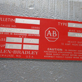 Allen Bradley via TCS 700C207A1 Ser. B NSNP  700C 207A1