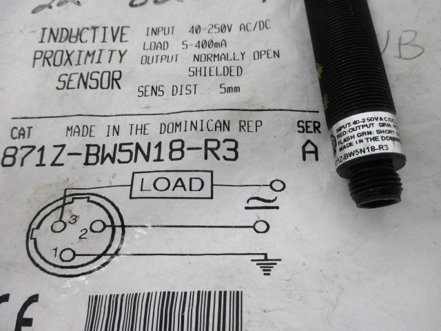 Allen Bradley via TCS 871ZBW5N18R3 Ser. A NSNP 871Z BW5N18 R3