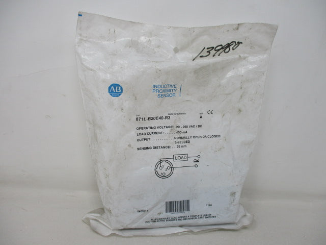 Allen Bradley via TCS 871LB20E40R3 Ser. A NSNP 871L B20E40 R3