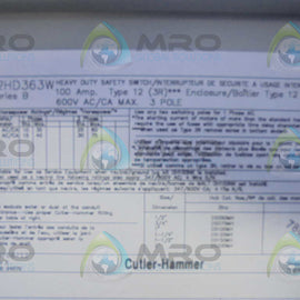 Cutler Hammer 12HD363W NSFP * GENUINE * Eaton