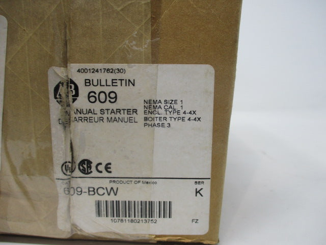 Allen Bradley via TCS 609BCW Ser. K NSFP (BR/WH) 609 BCW