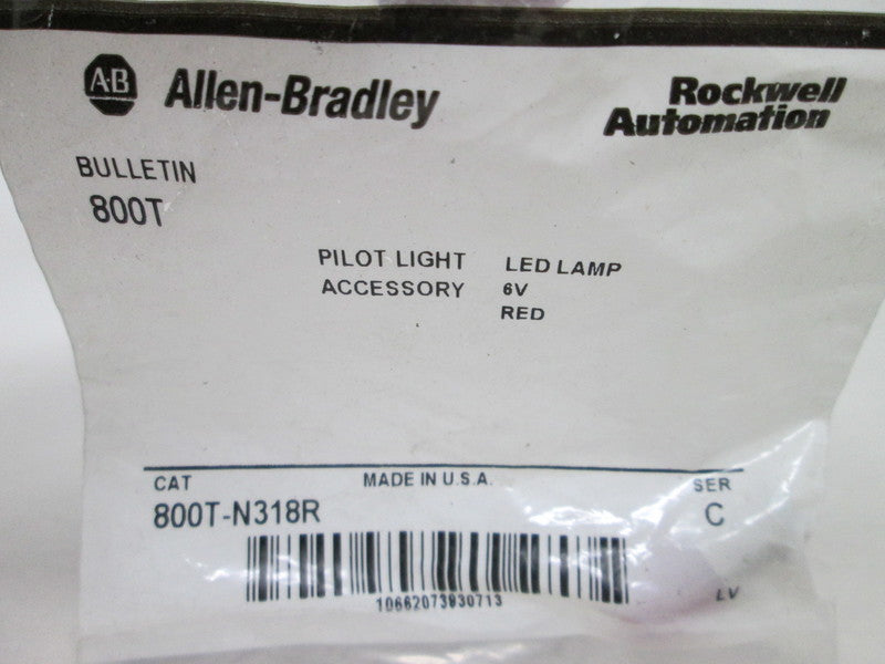 Allen Bradley via TCS 800TN318R Ser. C NSFP 800T N318R
