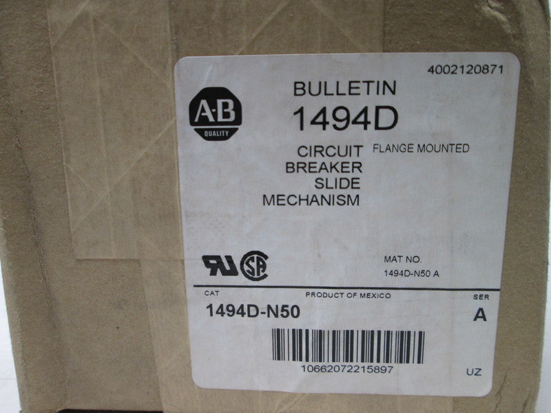 Allen Bradley via TCS 1494DN50 Ser. A NSFP (BR/WH) 1494D N50
