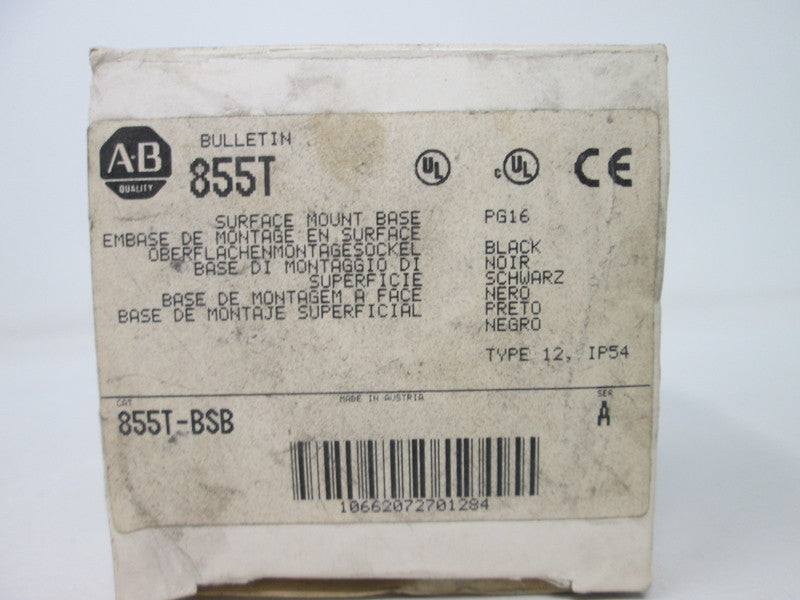 Allen Bradley via TCS 855TBSB Ser. A NSFP (WH) 855T BSB