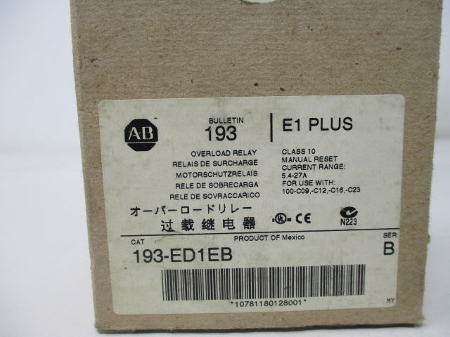 Allen Bradley via TCS 193ED1EB Ser. B NSFP (BR/WH) 193 ED1EB
