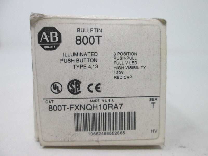 Allen Bradley via TCS 800TFXNQH10RA7 Ser. T NSFP (WH) 800T FXNQH10RA7