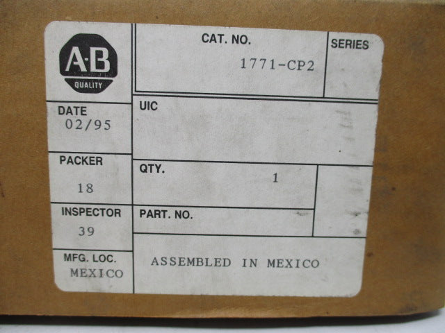 Allen Bradley via TCS 1771CP2 NSFP (BR/WH) 1771 CP2