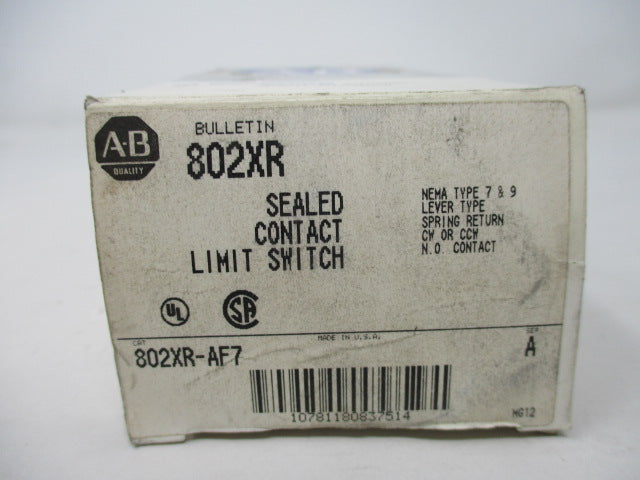 Allen Bradley via TCS 802XRAF7 Ser. A NSFP (WH) 802XR AF7