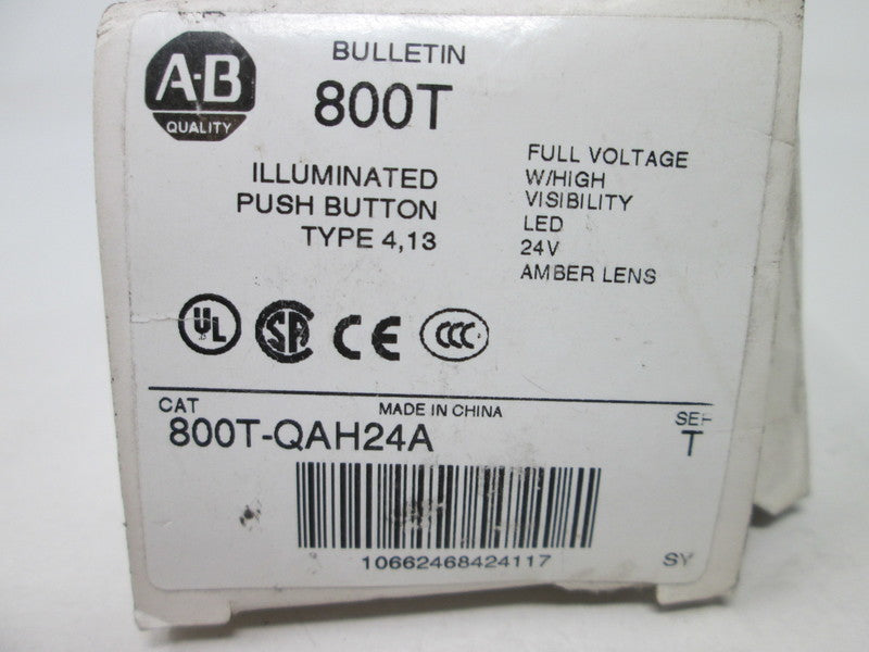 Allen Bradley via TCS 800TQAH24A Ser. T NSFP (WH) 800T QAH24A