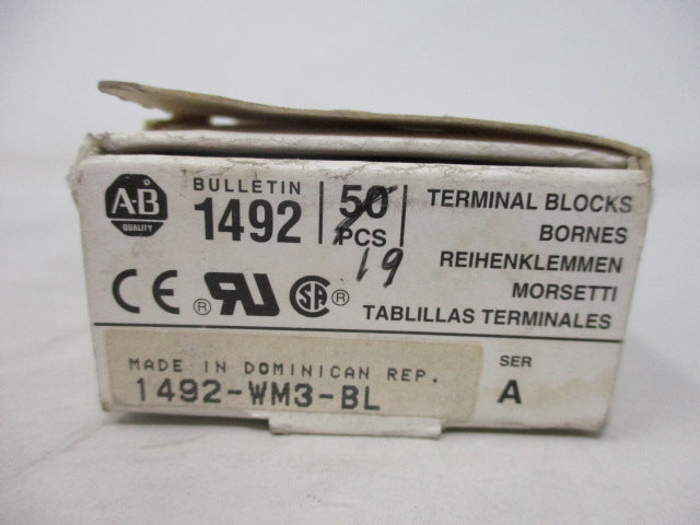 Allen Bradley via TCS 1492WM3BL Ser. A NSFP (WH) 1492 WM3 BL