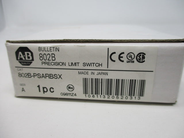 Allen Bradley via TCS 802BPSARBSX Ser. A NSFP (WH) 802B PSARBSX