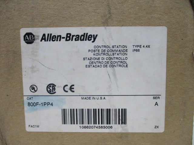 Allen Bradley via TCS 800F1PP4 Ser. A NSFP (BR/WH) 800F 1PP4