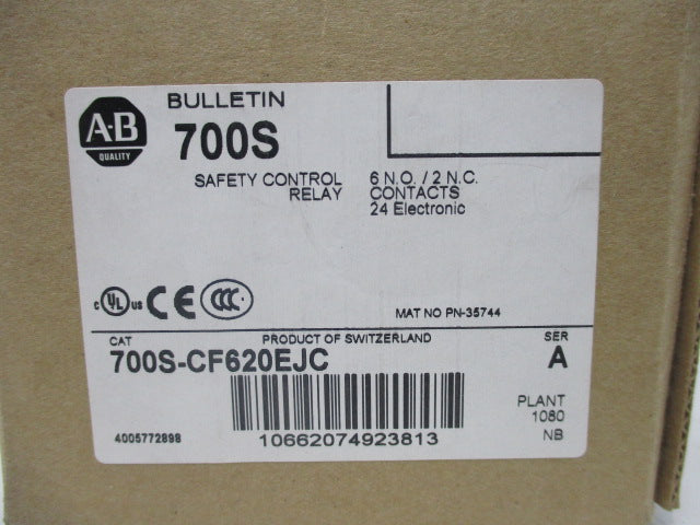 Allen Bradley via TCS 700SCF620EJC Ser. A NSFP (BR/WH) 700S CF620EJC
