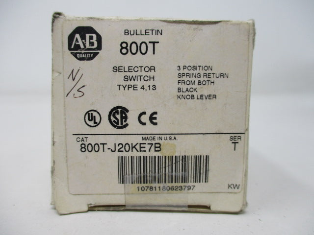 Allen Bradley via TCS 800TJ20KE7B Ser. T NSFP (WH) 800T J20KE7B