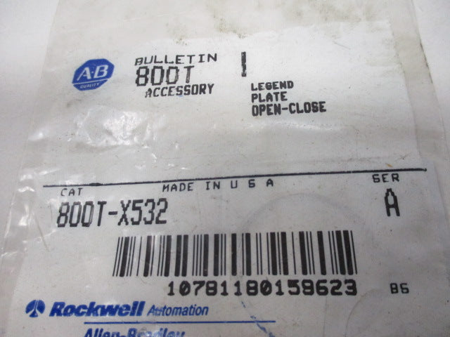 Allen Bradley via TCS 800TX532 Ser. A NSFP 800T X532