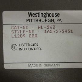 Cutler Hammer NL542 NSFP * GENUINE * NL 542 Westinghouse