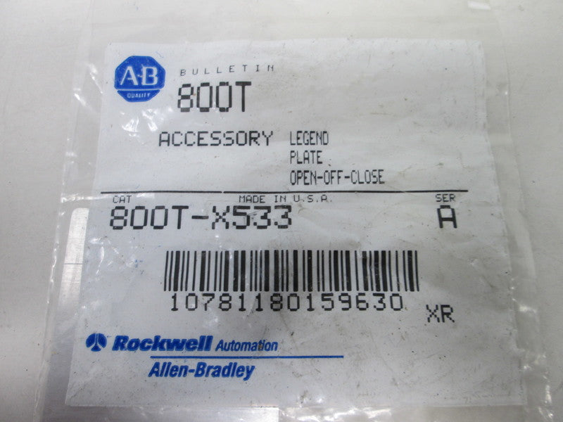Allen Bradley via TCS 800TX533 Ser. A NSFP 800T X533