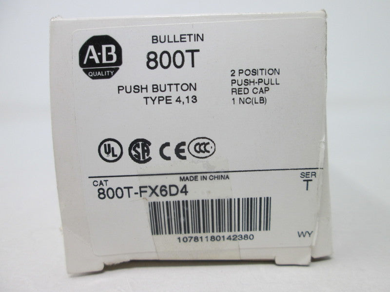 Allen Bradley via TCS 800TFX6D4 Ser. T NSFP (WH) 800T FX6D4