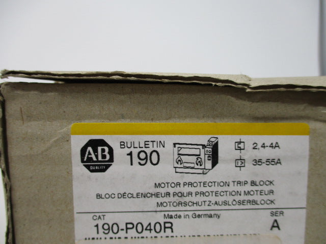 Allen Bradley via TCS 190P040R Ser. A NSFP (WH) 190 P040R