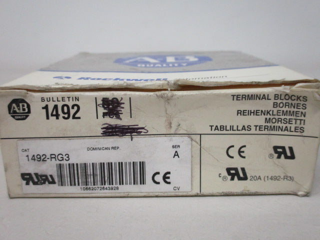 Allen Bradley via TCS 1492RG3 Ser. A NSFP (GY/BL) 1492 RG3