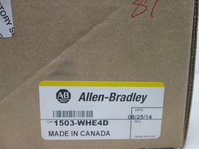 Allen Bradley via TCS 1503WHE4D Ser. A NSFP (BR/YL) 1503 WHE4D