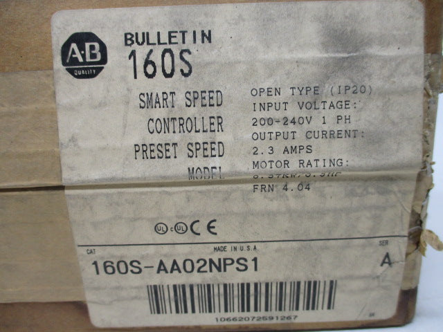 Allen Bradley via TCS 160SAA02NPS1 Ser. A NSFP (BR/WH) 160S AA02NPS1